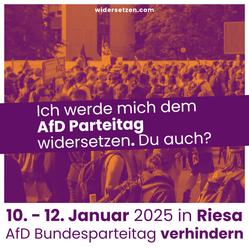 AfD Parteitag Riesa blockieren